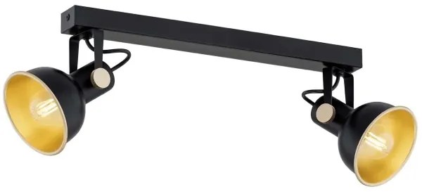 Argon 7142 - Spotlámpa LENORA 2xE14/7W/230V fekete