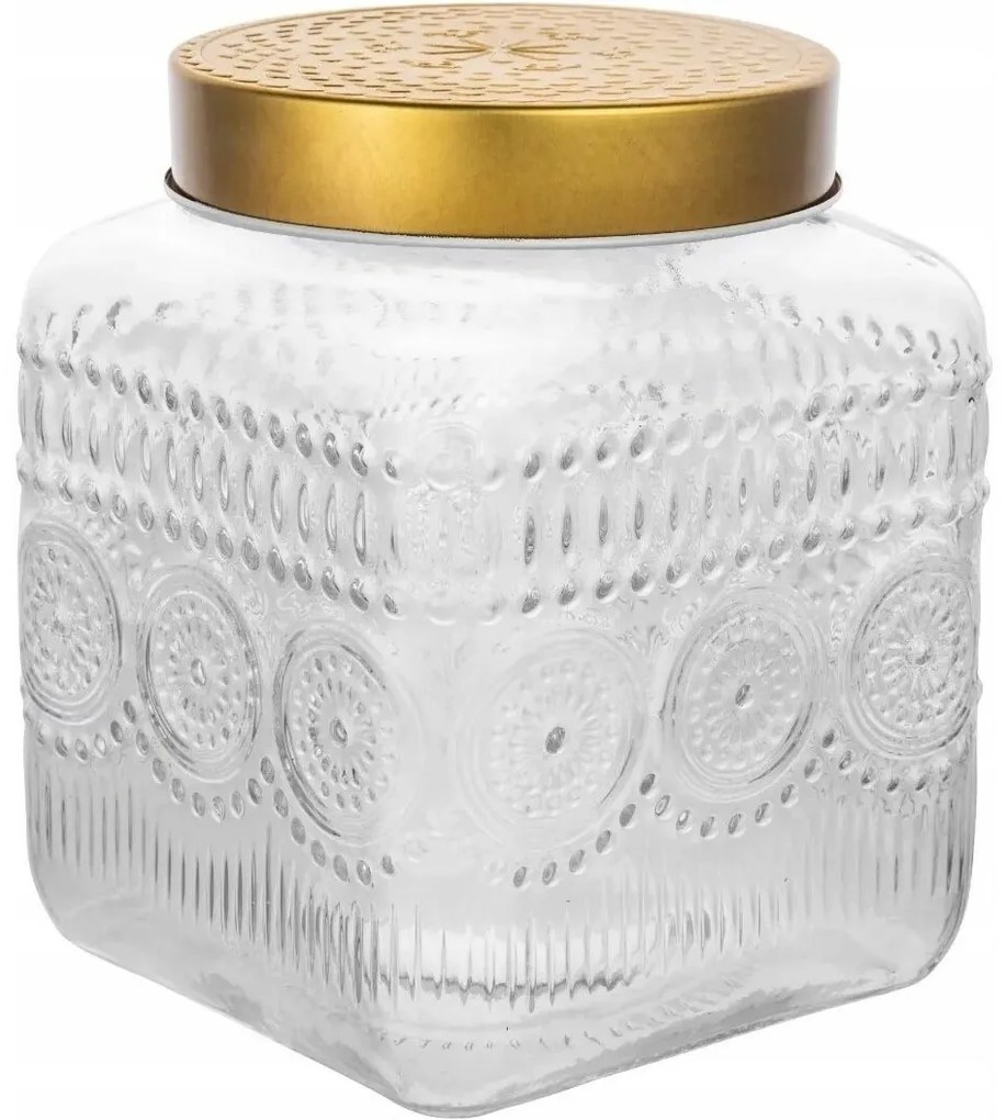 Altom Üvegedény szett arany fedéllel Daisy 1,8 l,4 db, 1,8 l
