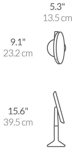Kozmetikai tükör világítással-nagyítós (ötszörös) ø 20 cm Sensor Trio – simplehuman