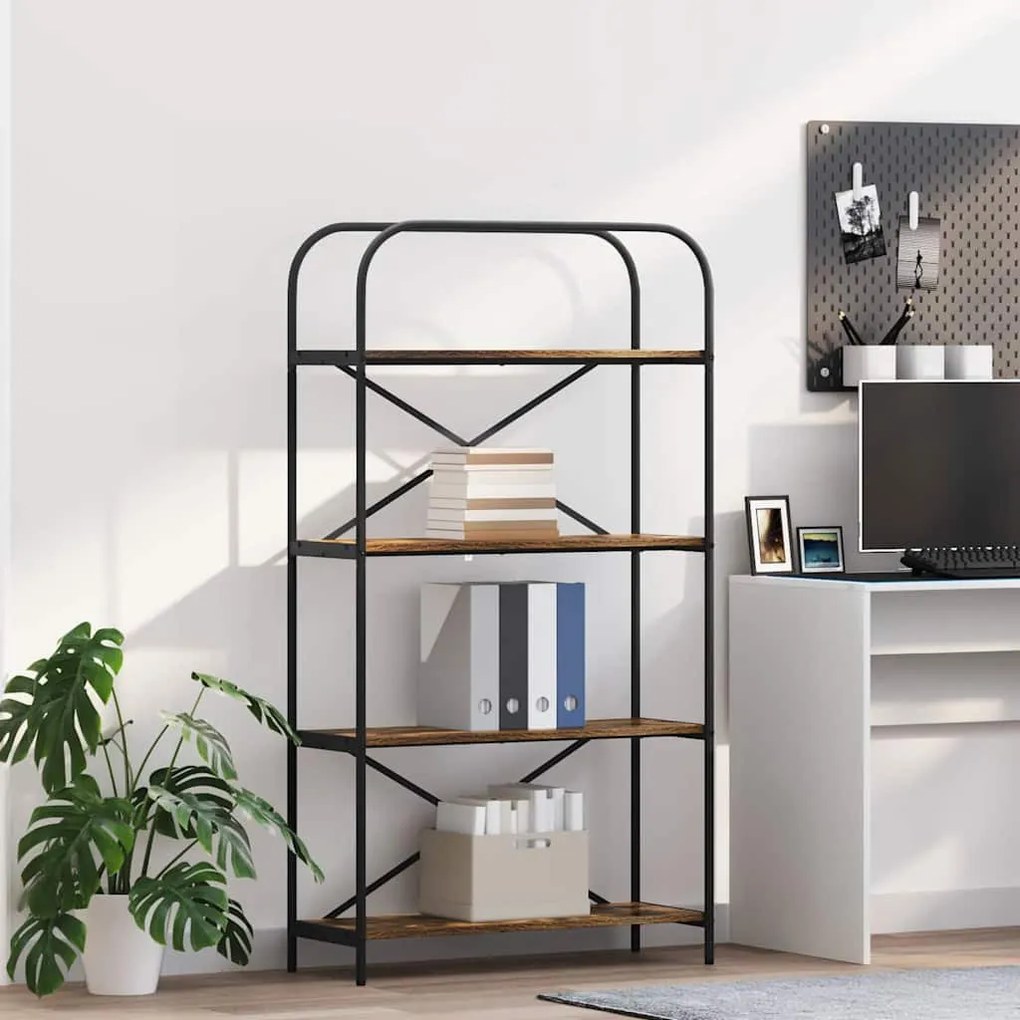 Könyvespolc Füstölt tölgy 80 x 30 x 146 cm Faanyag