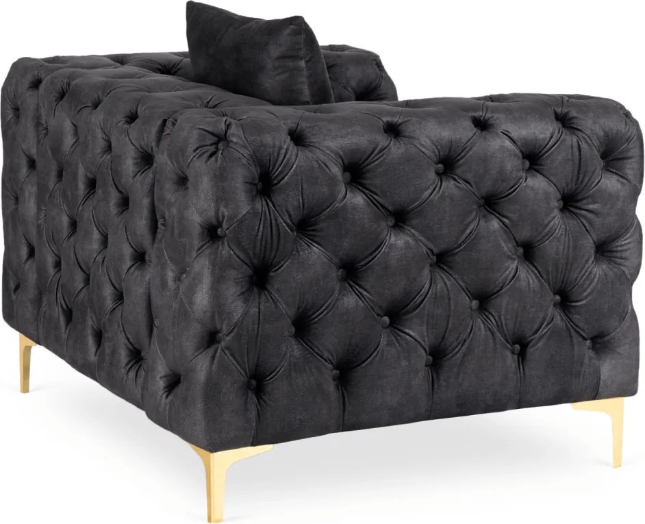 SORRENTO 1S fotel, fekete bársony