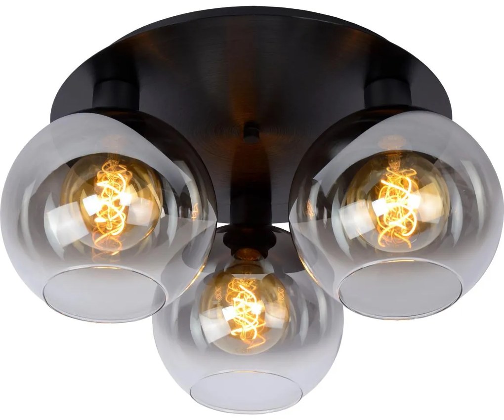 Lucide 74114/03/30 - Mennyezeti lámpa MARIUS 3xE27/40W/230V fekete