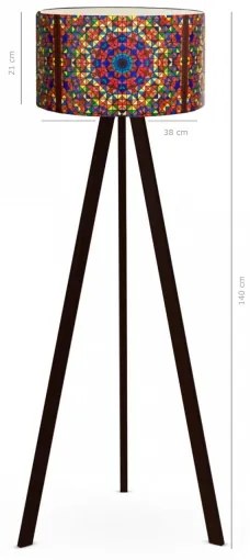 Állólámpa AYD 1xE27/40W/230V barna/színes