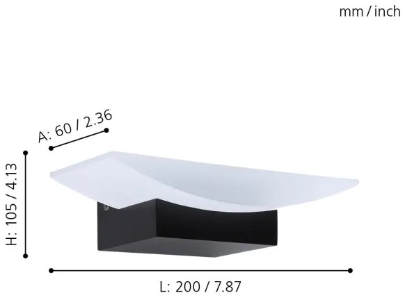 Eglo 98888 - LED fali lámpa METRASS LED/5,6W/230V