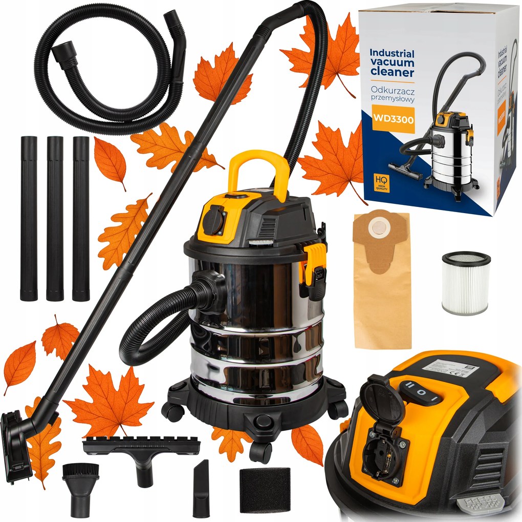 Kerti Lombszívó Lombfúvó Erős Elektromos 3300W