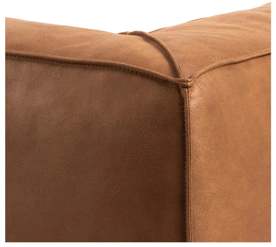 Konyakbarna bőrutánzat kanapé 208 cm Fairfield Kentucky – Bonami Selection