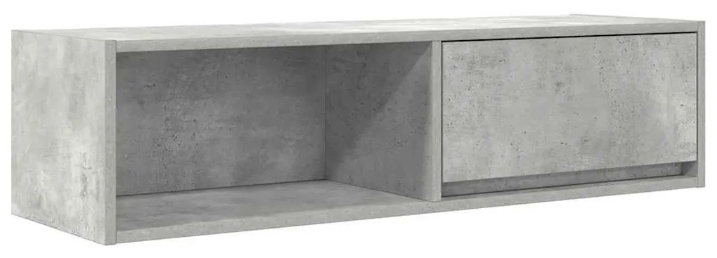 betonszürke szerelt fa TV-szekrény 100x31x25,5cm