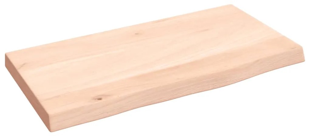 kezeletlen tömör tölgyfa fali polc 40x20x2 cm