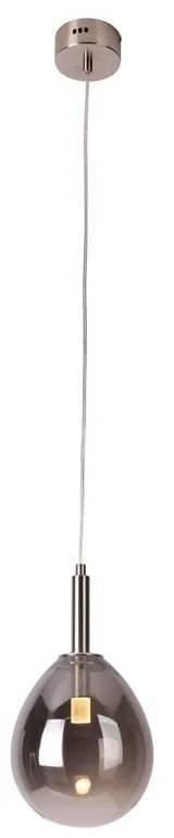 Szürke LED függőlámpa üveg búrával Lukka – Candellux Lighting
