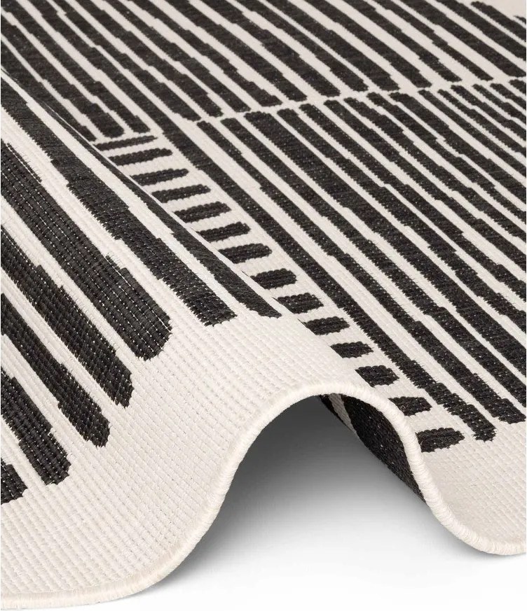 Fekete-krémszínű kerek kültéri-beltéri szőnyeg ø 200 cm Haringey Bounds – Ted Baker