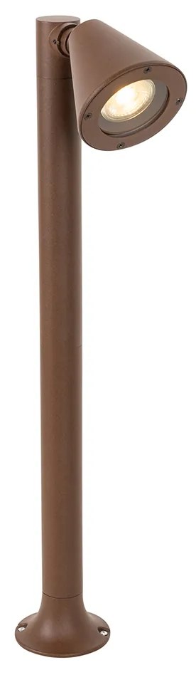Modern kültéri oszloplámpa rozsdabarna 60 cm IP44 állítható - Ciara