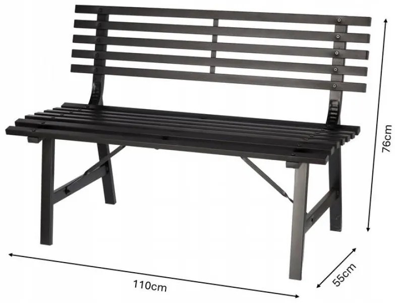 Kerti pad Gardie 3 (fekete) . 1096481