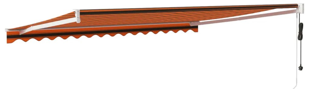 narancssárga-barna automata behúzható napellenző 4 x 3 m