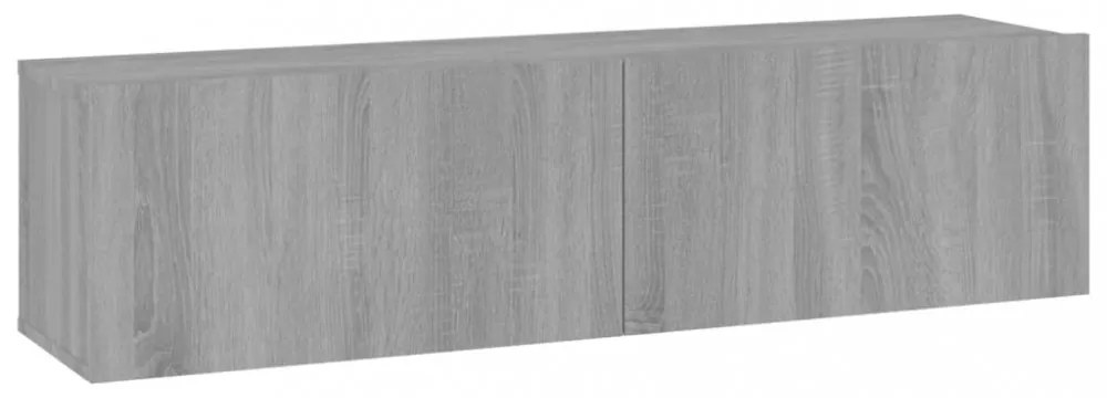 szürke sonoma színű szerelt fa TV-szekrény 120 x 30 x 30 cm