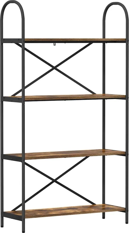 vidaXL Könyvespolc Füstölt tölgy 80 x 30 x 146 cm Faanyag