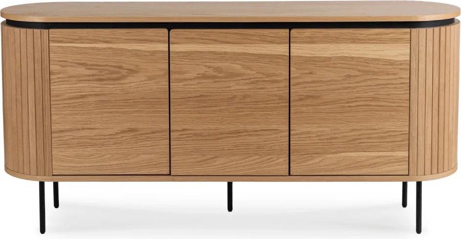 Komód 160 cm méretben, háromajtós kivitelben, tölgy színben BECK