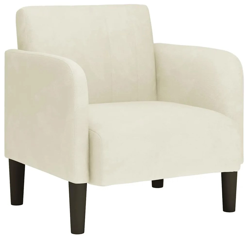 krém bársony kanapészék karfás szék 54 cm