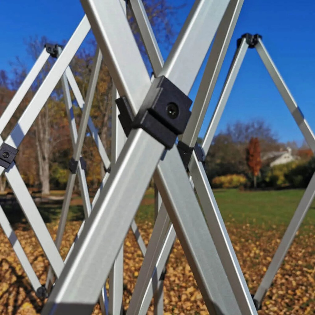 Összecsukható alumínium értékesítési pavilon falak nélkül | BRIMO Exclusive Alu 2x2m - falak nélkül - Fehér