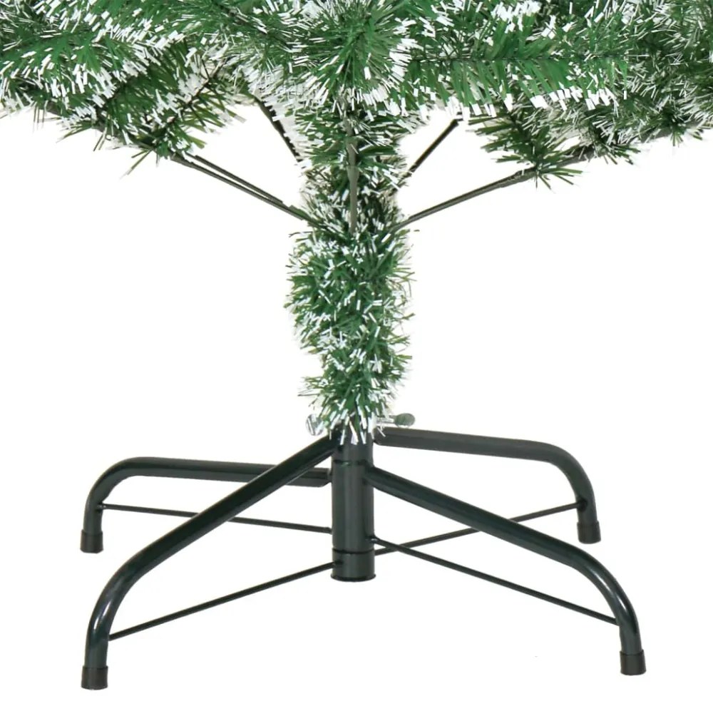 zöld műkarácsonyfa hóval 210 cm