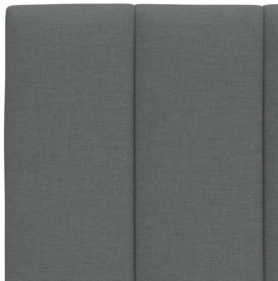 sötétszürke szövet ágykeret matrac nélkül Hanko 120x200 cm