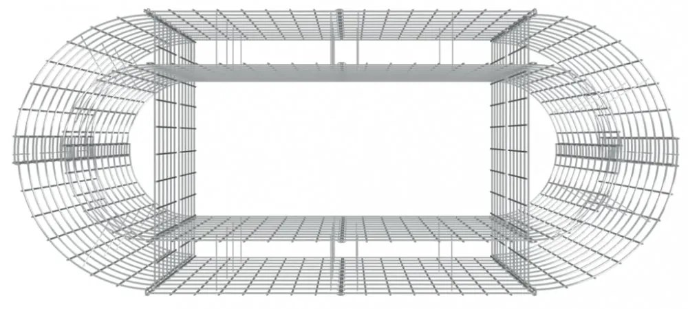 horganyzott vas gabion magaságyás 120x50x100 cm