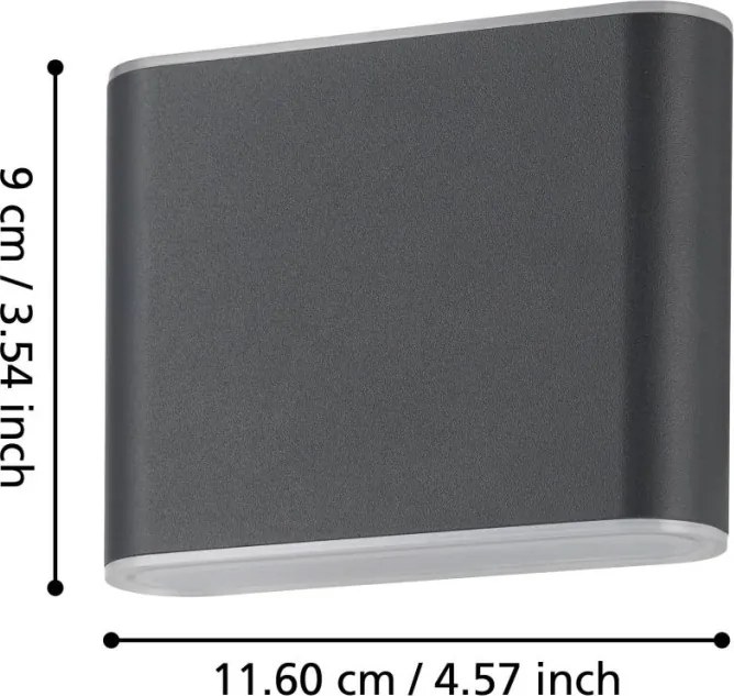 EGLO 901025 GRUTTI Modern Kültéri Fali Lámpa LED IP65