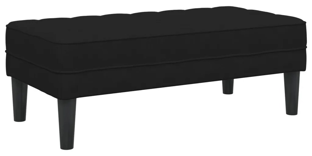 Pad Fekete 113x57x39 cm Velúr