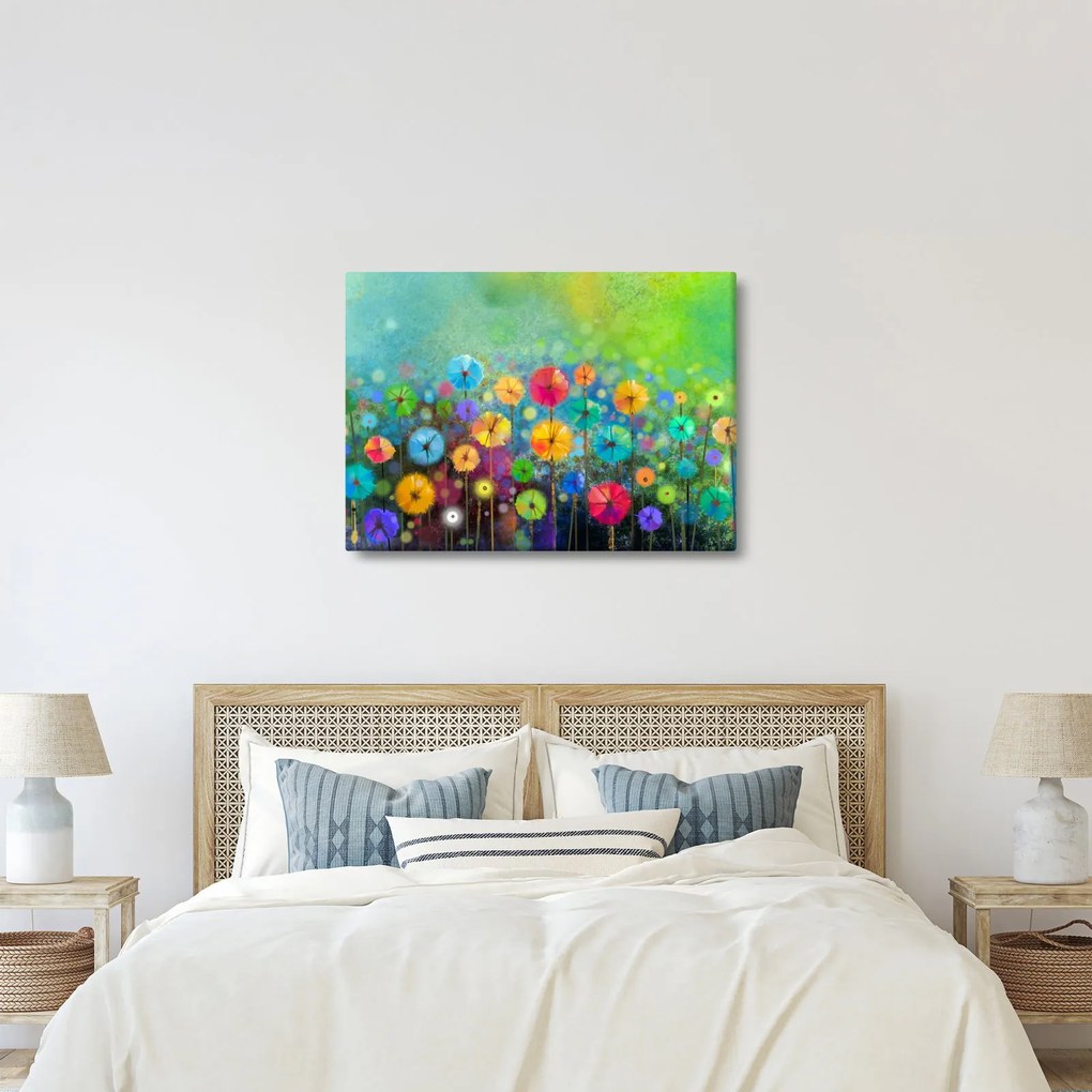Kép - Absztrakt virágok (70x50 cm)