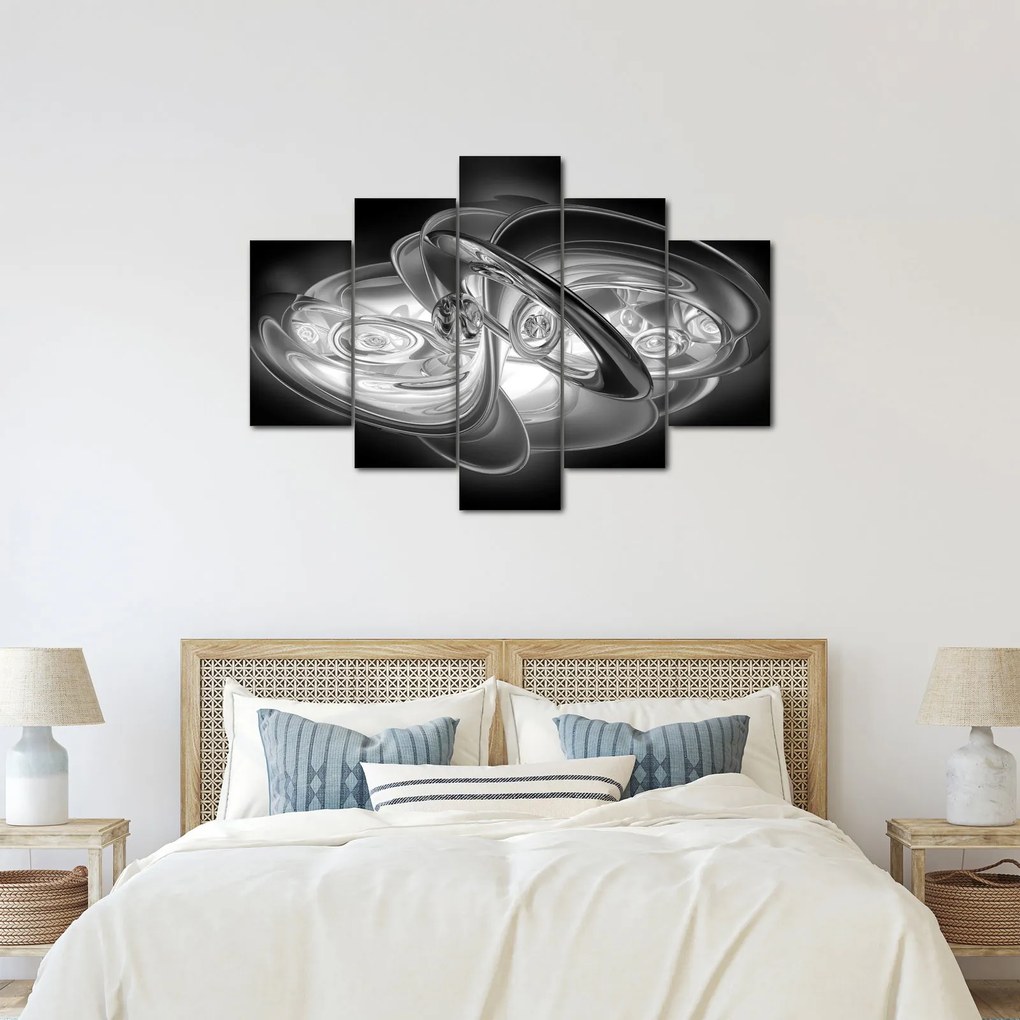 Modern szürke absztrakció képe (150x105 cm)