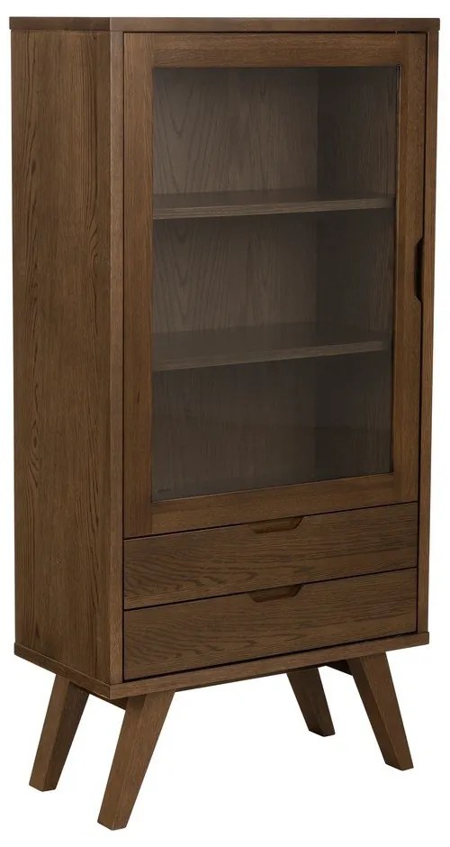 Barna tálalószekrény tölgyfa dekorral 72x145x36 cm A-Line – Actona