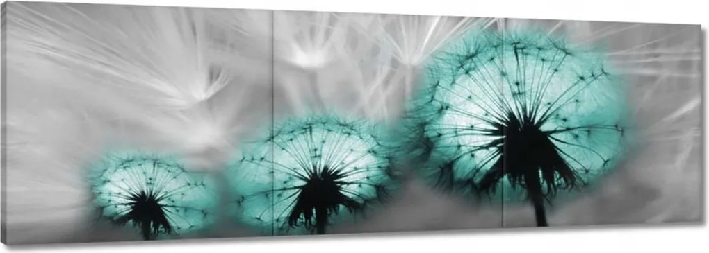 Vászonkép 120x40 Türkiz pitypang virág