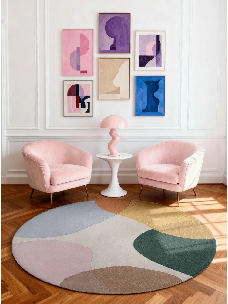 Kézi szövésű gyapjú kerek szőnyeg ø 160 cm Hackney Clarissa – Ted Baker