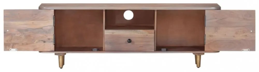 tömör akácfa TV-szekrény 118 x 30 x 40 cm