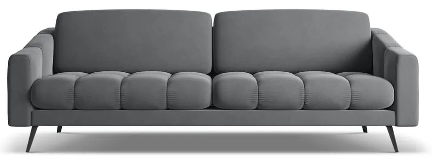 Szürke bársony kanapé 238 cm Nalu – Makamii