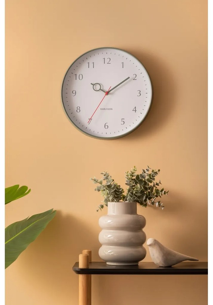 Karlsson 5992GR design falióra, zöld, átmérő 30 cm