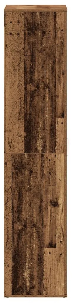 Cipőszekrény polcokkal ajtóval Öreg fa 80 x 39 x 178 cm Faanyag
