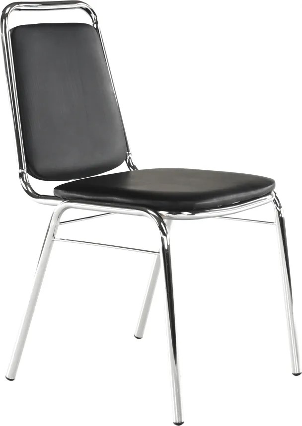 Szék tárgyalóterembe, fekete textilbőr, ZEKI