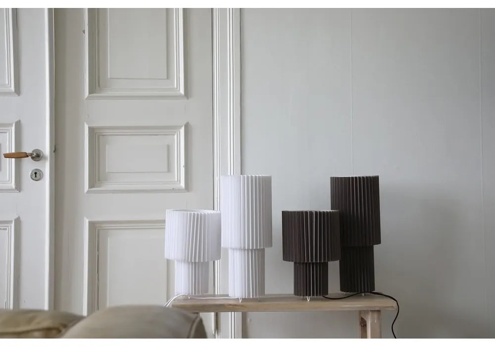 Fehér asztali lámpa textil búrával (magasság 45 cm) Catis – Markslöjd