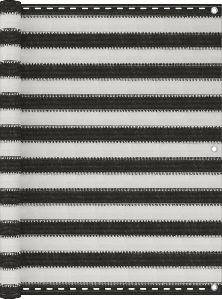 vidaXL antracitszürke-fehér HDPE erkélynapellenző 120 x 500 cm