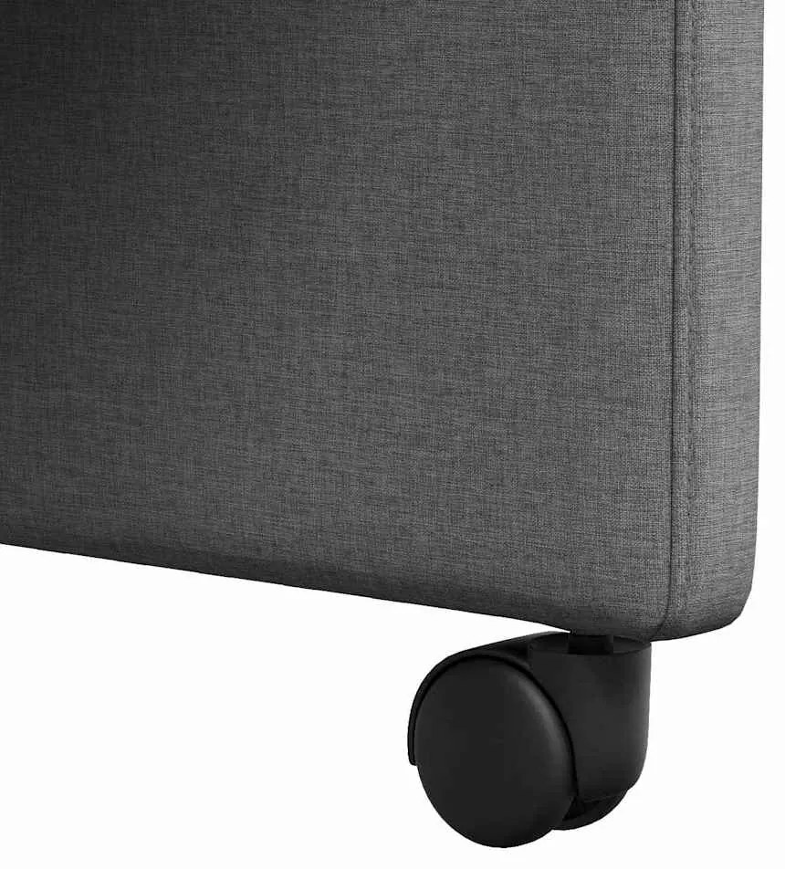 Kerekes Étkező Székek 2 pcs Sötétszürke 57 x 67 x 95 cm szövet