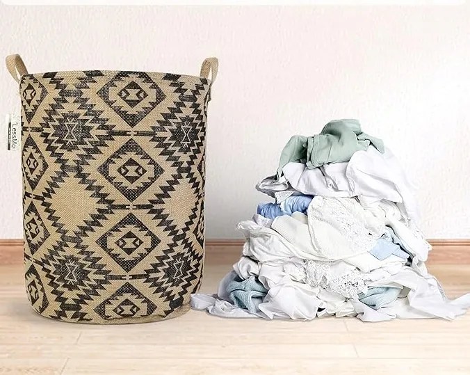 LessMo szennyestartó kosár 1l többszínű fekete mintával