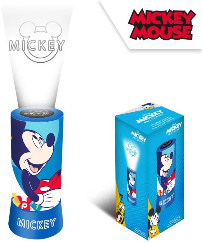 Disney Mickey 2 az 1-ben kivetítő, lámpa, éjszakai fény