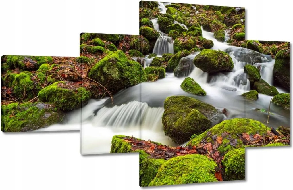 Vászonkép 130x80 Hegyi tájkép, patak