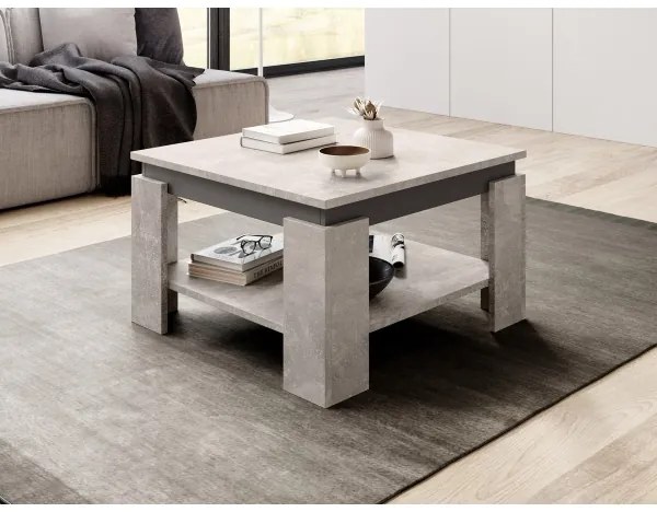 OLAF dohányzóasztal szürke beton/antracit