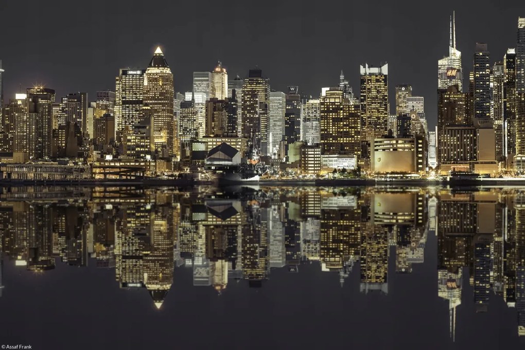 Poszter 30x20cm Manhattan horizontvonal alkonyatkor, Assaf Frank