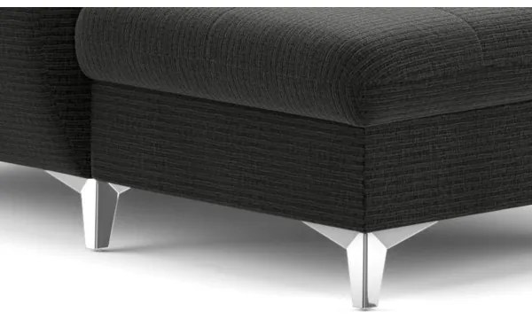 CATANIA U alakú, jobbos, grafit sarok ülőgarnitúra tárolóval, ággyá nyitható