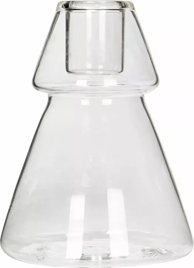 Karácsonyi Gyertyatartó Kandeláber Karácsonyfa Alakú átlátszó üveg