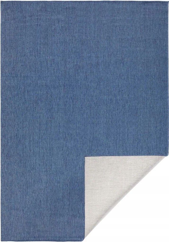 Teraszszőnyeg 200x290cm kétoldalas zsinóros,kék krémszínű lapos