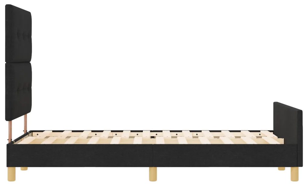 Ágykeret Fekete 120x200 cm Szövet