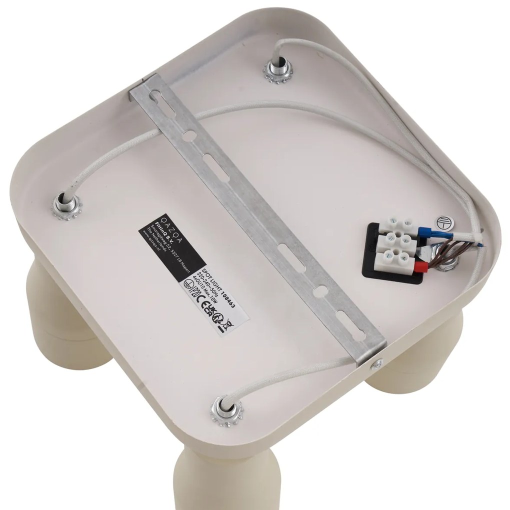 Bézs GU10 mennyezeti spotlámpa, 50 mm-es négyzet, 4 fényforrás - Stanley